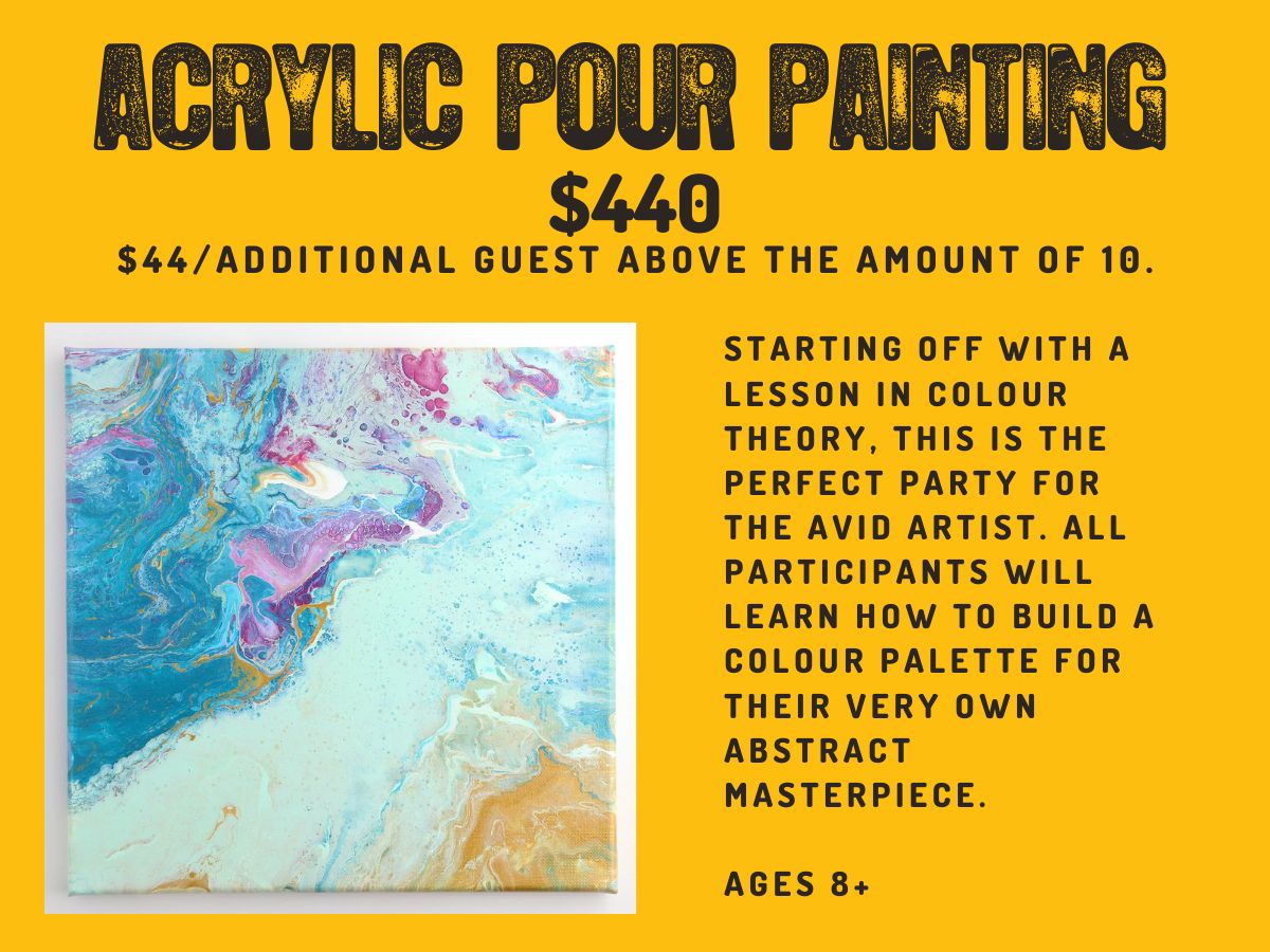 Acrylic Pour Painting - $440/10 Guests