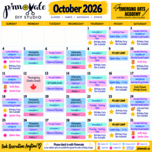 Pinnovate October 2026 Schedule