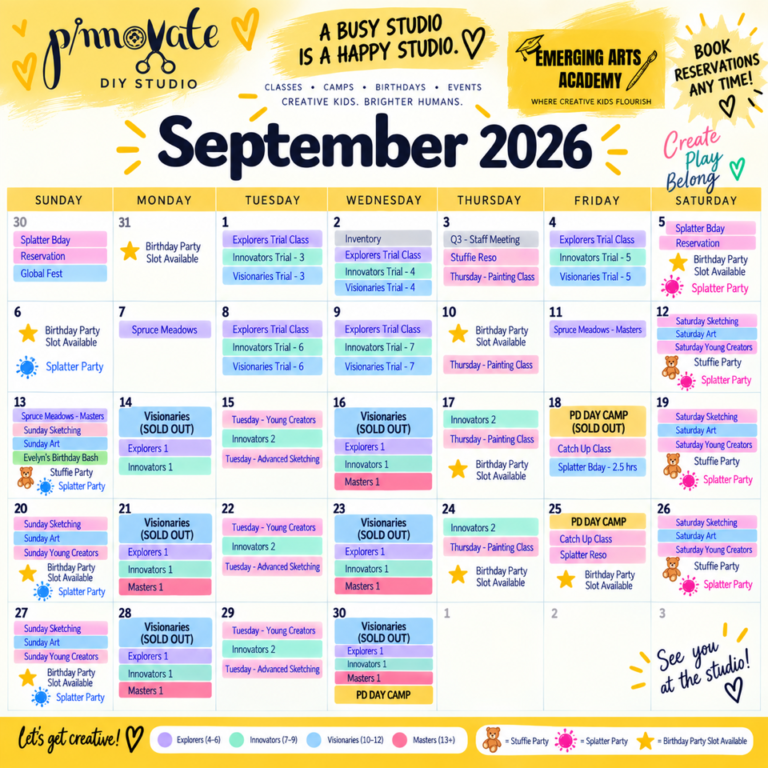 Pinnovate September 2026 Schedule
